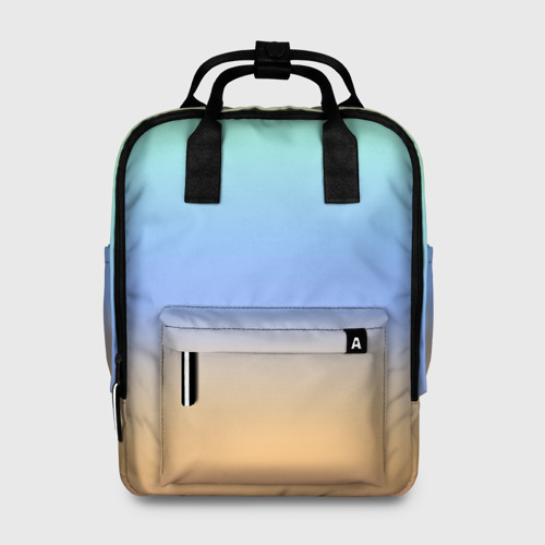 Женский рюкзак 3D с принтом Голографический цветной градиент, вид спереди #2