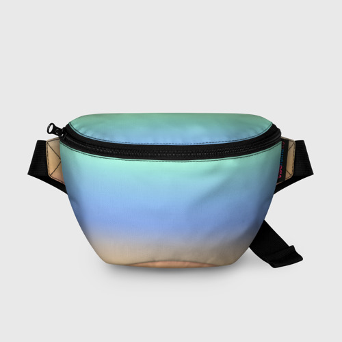 Поясная сумка 3D с принтом Голографический цветной градиент, вид спереди #2