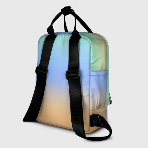 Женский рюкзак 3D с принтом Голографический цветной градиент, вид сзади #1