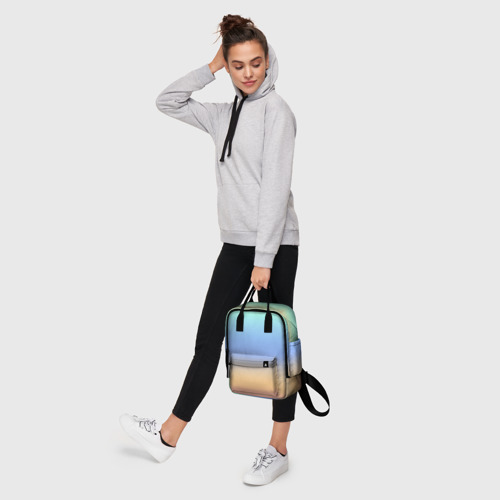 Женский рюкзак 3D с принтом Голографический цветной градиент, фото #4