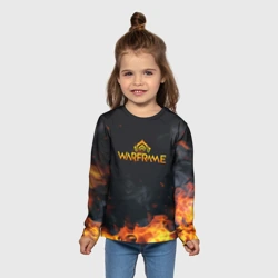 Детский лонгслив 3D Warframe шутер flame - фото 2