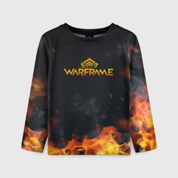 Детский лонгслив 3D Warframe шутер flame
