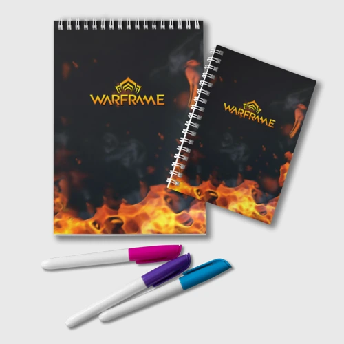 Блокнот Warframe шутер flame