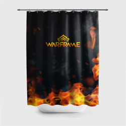 Штора 3D для ванной Warframe шутер flame