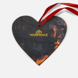 Деревянная игрушка Сердце Warframe шутер flame
