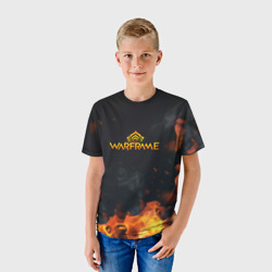 Детская футболка 3D Warframe шутер flame - фото 2