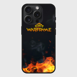 Чехол силиконовый для Apple iPhone 15 Pro матовый Warframe шутер flame