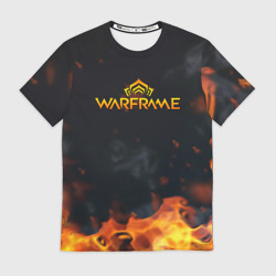 Мужская футболка 3D Warframe шутер flame