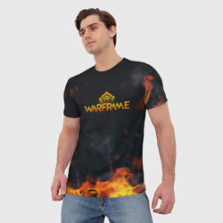 Мужская футболка 3D Warframe шутер flame - фото 2