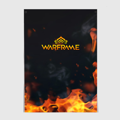 Постер Warframe шутер flame