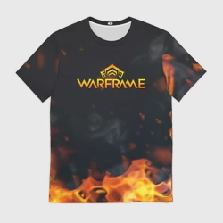 Мужская футболка 3D Warframe шутер flame