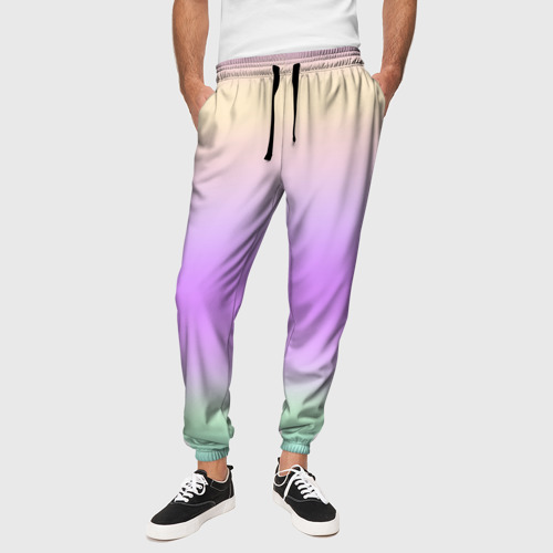 Мужские брюки 3D Голографический яркий градиент, цвет 3D печать - фото 4