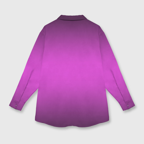 Женская рубашка oversize 3D с принтом Сливовый градиент, вид сзади #1