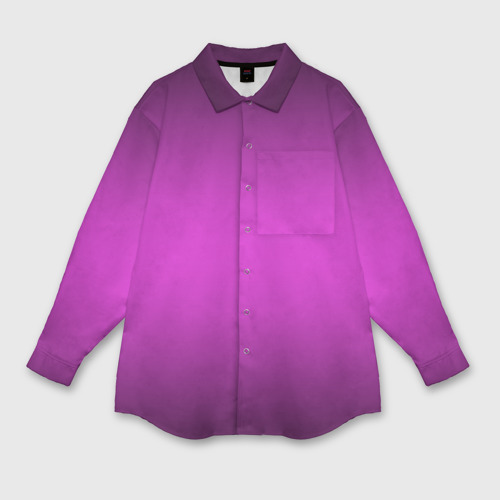 Женская рубашка oversize 3D с принтом Сливовый градиент, вид спереди #2