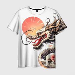 Японский дракон и солнце – Мужская футболка 3D с принтом купить со скидкой в -26%
