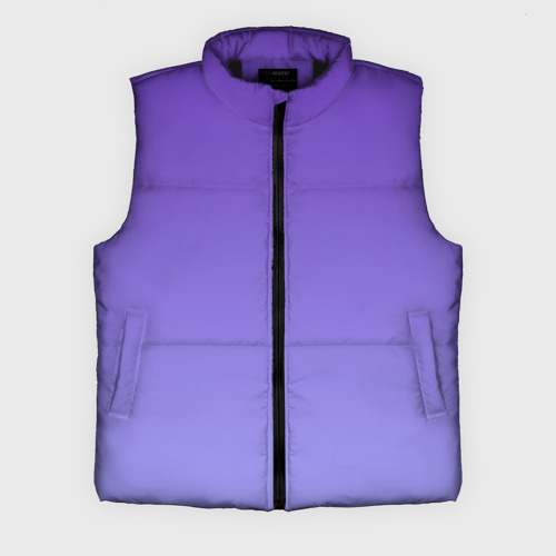 Мужской жилет утепленный 3D Светлый фиолетовый градиент, цвет черный