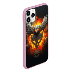 Чехол для iPhone 11 Pro Max матовый Огненный символ орла - фото 2