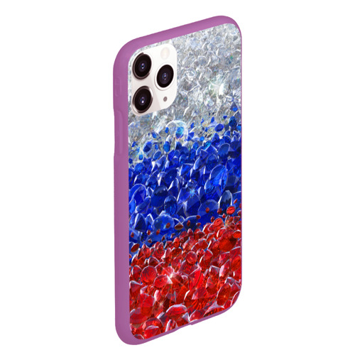 Чехол для iPhone 11 Pro Max матовый Российские драгоценные камни, цвет фиолетовый - фото 3