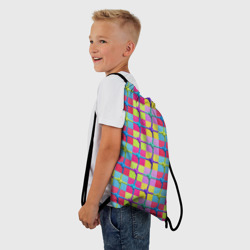 Рюкзак-мешок 3D Разноцветная спортивная сетка - фото 2