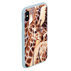 Чехол для iPhone XS Max матовый Жирафы - африканский паттерн - фото 2