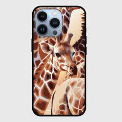 Чехол для iPhone 13 Pro Жирафы - африканский паттерн