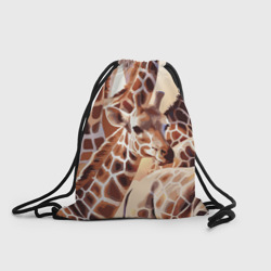 Рюкзак-мешок 3D Жирафы - африканский паттерн