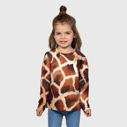 Детский лонгслив 3D Пятнистый мех жирафа - фото 2