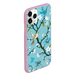 Чехол для iPhone 11 Pro Max матовый Колибри ветка цветущего сада - фото 2