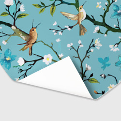 Бумага для упаковки 3D Колибри ветка цветущего сада - фото 2