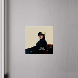 Магнит с принтом Неизвестная - художник Крамской Третьяковская галерея для любого человека, вид спереди №4. Цвет основы: белый