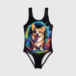 Детский купальник 3D Вельш корги в красках  - фото 2