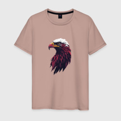 Арт портрет орла – Мужская футболка хлопок с принтом купить со скидкой в -20%