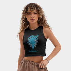 Женская укороченная майка-топ хлопок Frieren don`t kill yourself - фото 2