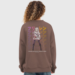 Женский свитшот oversize без начеса хлопок Mage elf Frieren - фото 2