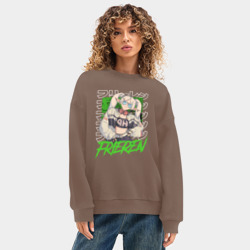 Женский свитшот oversize без начеса хлопок Frieren mage elf - фото 2