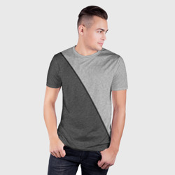 Мужская футболка 3D Slim Мозаика мелкая чёрно-белая - фото 2