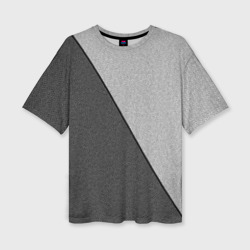 Женская футболка oversize 3D Мозаика мелкая чёрно-белая