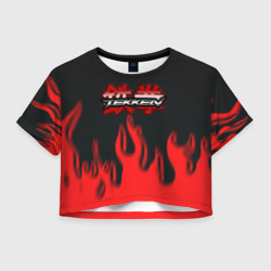 Женская футболка Crop-top 3D Tekken fire fighting game