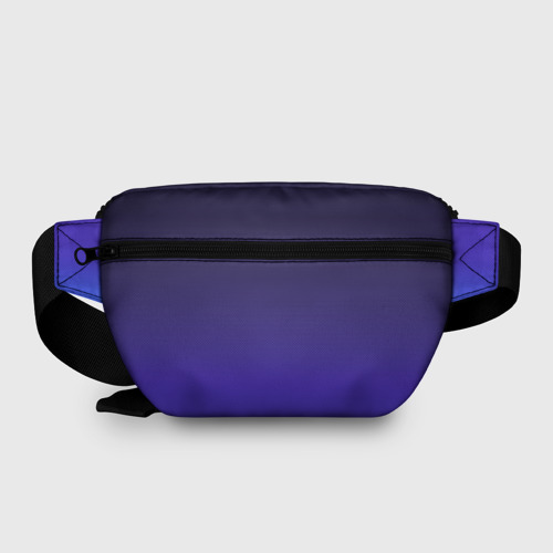 Поясная сумка 3D с принтом Градиент тёмно фиолетовый синий, вид сзади #1