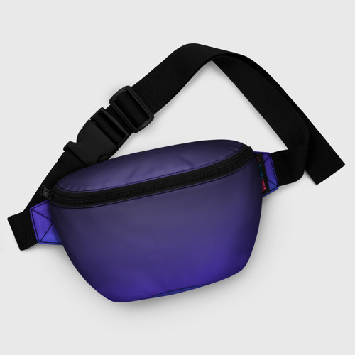 Поясная сумка 3D с принтом Градиент тёмно фиолетовый синий, фото #5