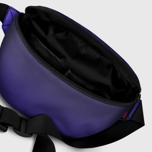Поясная сумка 3D с принтом Градиент тёмно фиолетовый синий, фото #6