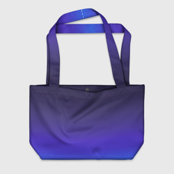 Пляжная сумка 3D Градиент тёмно фиолетовый синий 