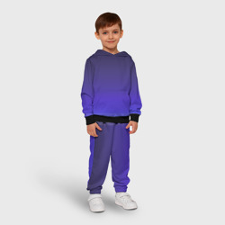 Детский костюм с толстовкой 3D Градиент тёмно фиолетовый синий  - фото 2