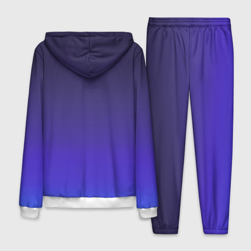 Мужской 3D костюм с принтом Градиент тёмно фиолетовый синий, вид сзади #1