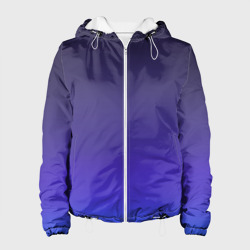 Женская куртка 3D Градиент тёмно фиолетовый синий 