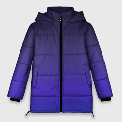 Женская зимняя куртка Oversize Градиент тёмно фиолетовый синий 
