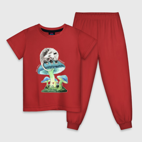 Детская пижама хлопок Опоссум , цвет красный