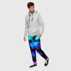 Мужские брюки 3D Marshmello neon space - фото 2