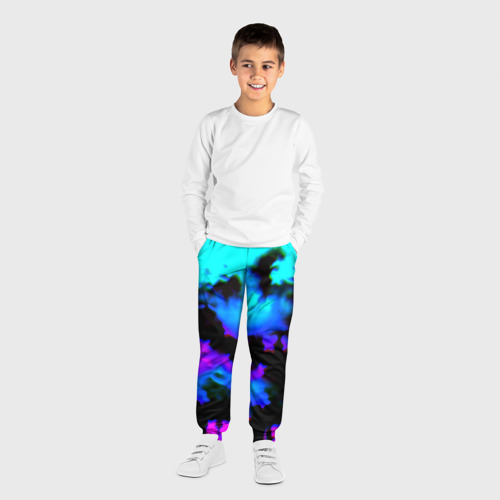 Детские брюки 3D Marshmello neon space, цвет 3D печать - фото 4