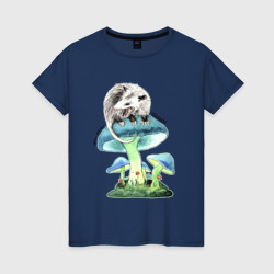 Опоссум  – Женская футболка хлопок с принтом купить со скидкой в -20%